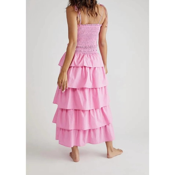 Free People Pink Tiered Maxi Dress - Picture 2 of 10